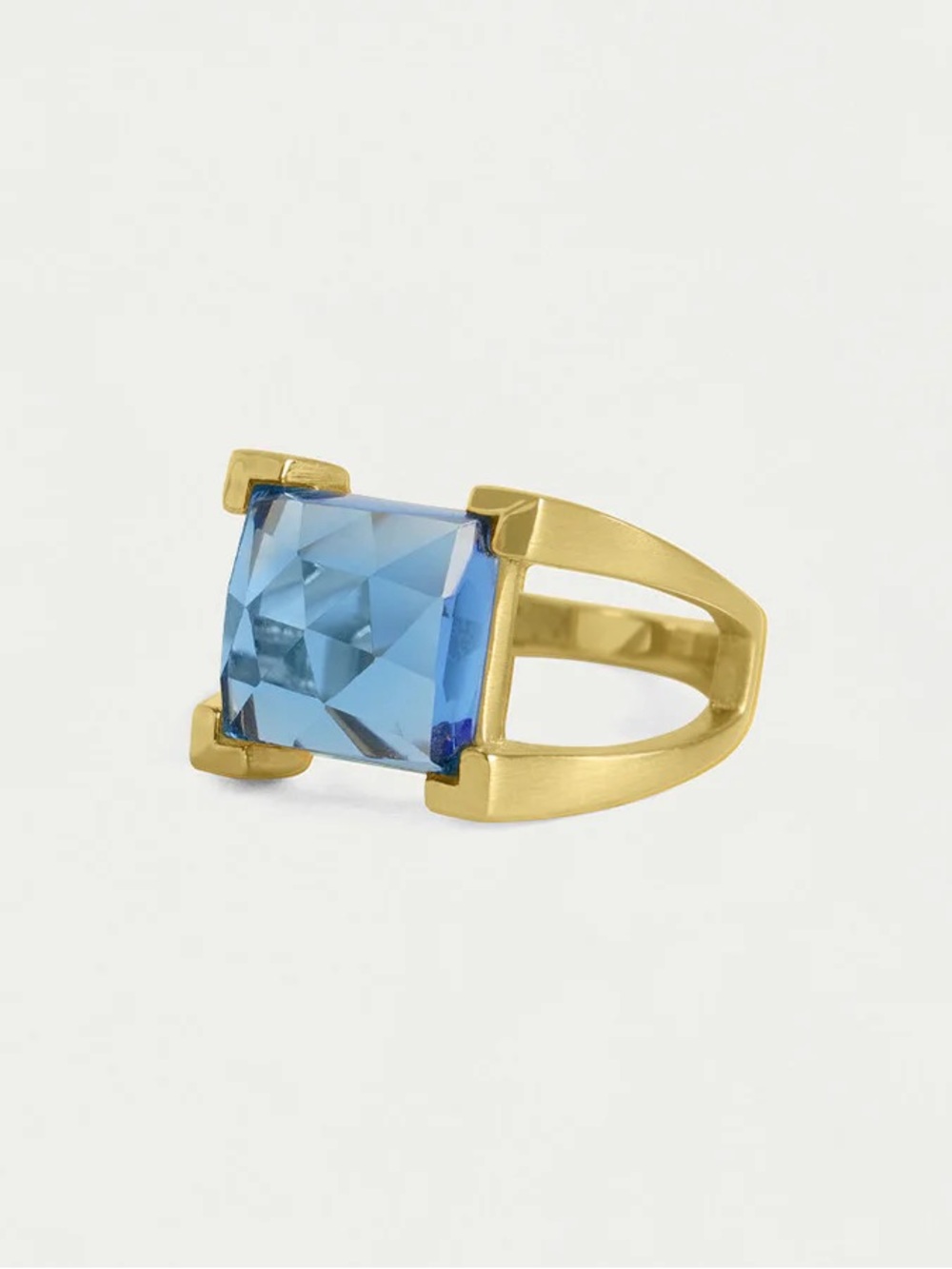 Dean Davidson Mini Plaza Ring color Midnight Blue / Gold Ring Size 6